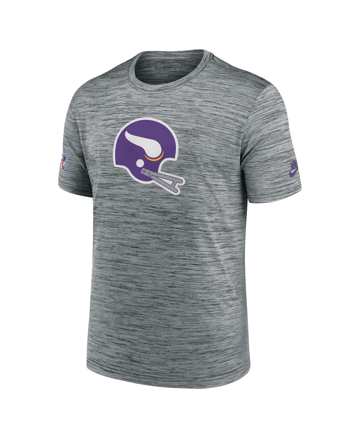 Nike Men's Heather Gray Minnesota Vikings Velocity Alternate Logo Performance T-shirt In Heather Gray