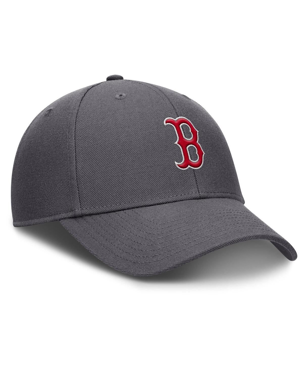 NIKE MEN'S GRAY BOSTON RED SOX CLUB PERFORMANCE ADJUSTABLE HAT