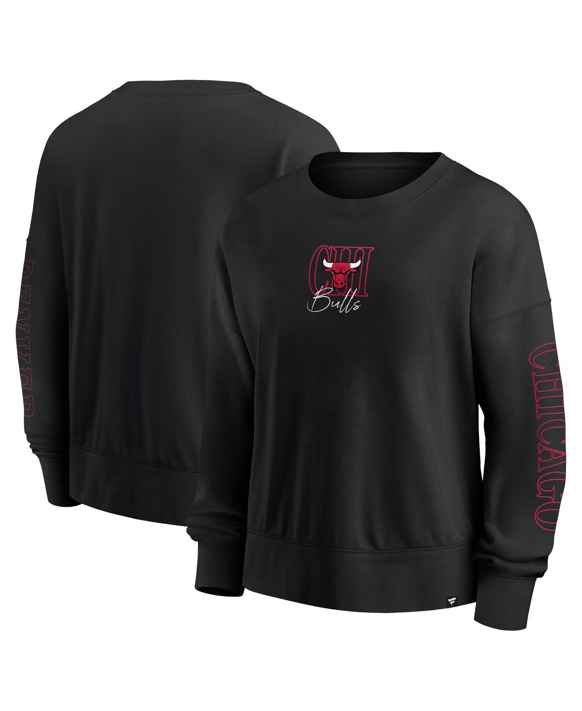 Black Chicago Bulls Oversized Game Day Pullover Sweatshirt - Black