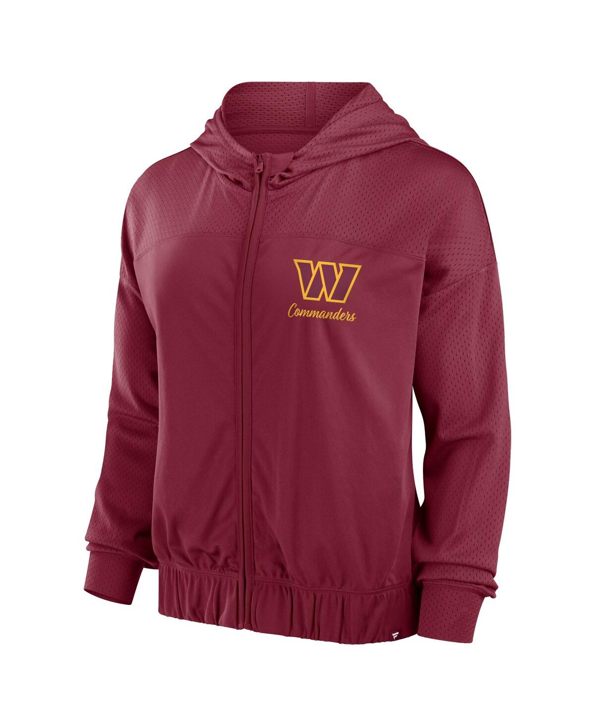 Fanatics Women's Burgundy Washington Commanders Script Lock Full-zip Hoodie In Burgundy