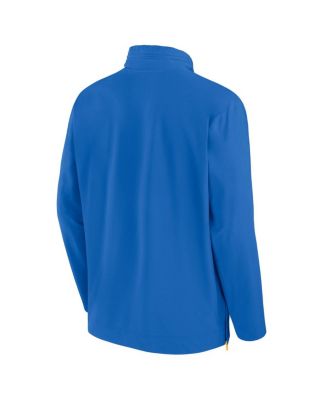 Men's Blue UCLA Bruins Sideline Coaches Quarter-Zip Jacket