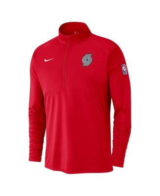 Men's Red Portland Trail Blazers 2024/25 City Edition Authentic Coaches Performance Half-Zip Top