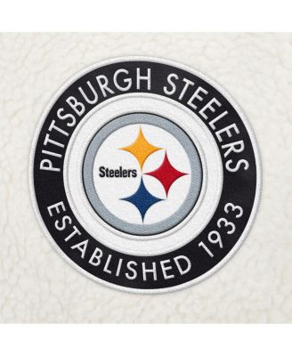 Men's Cream Pittsburgh Steelers Jordan Sherpa Quarter-Zip Sweatshirt