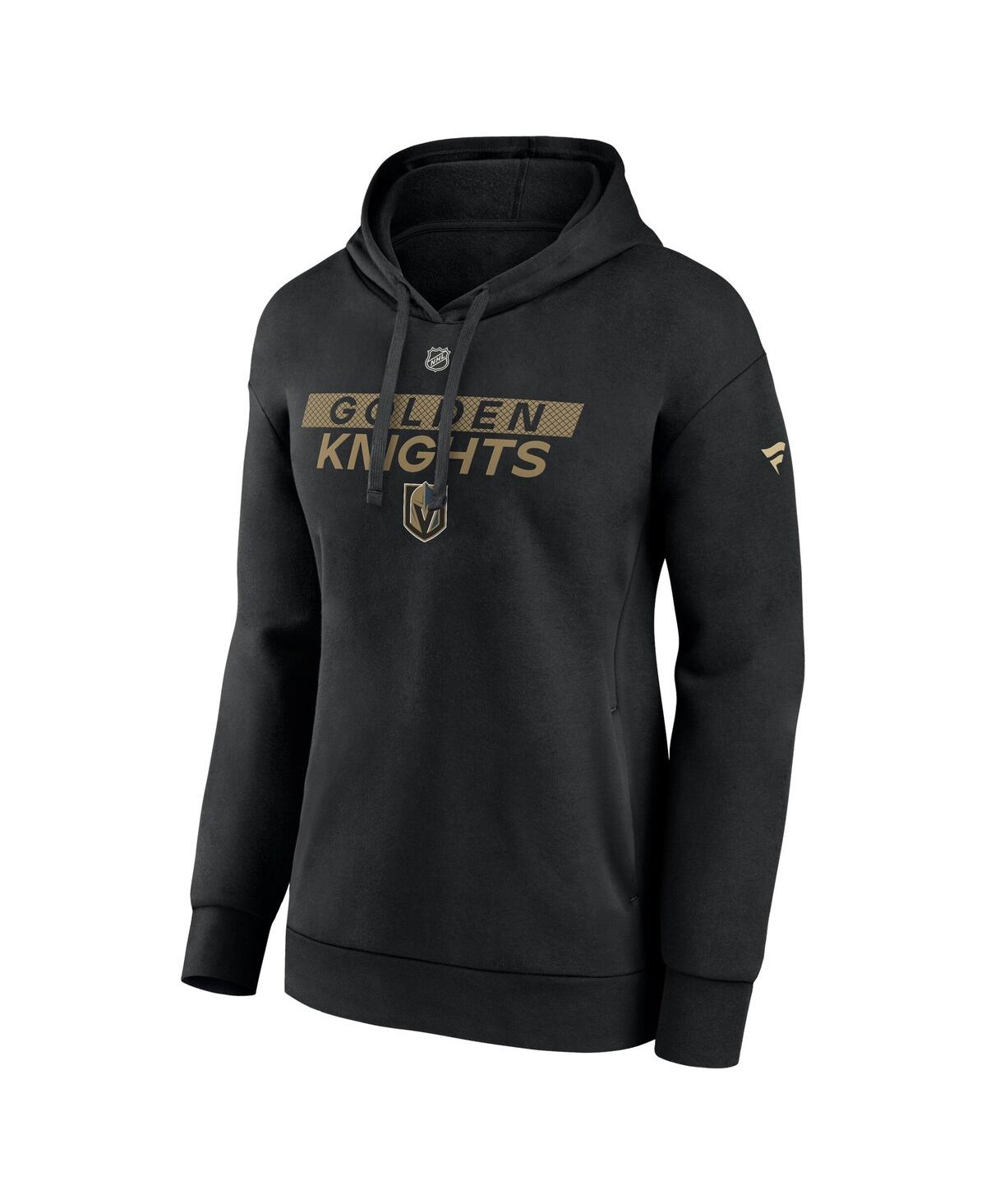 Fanatics Women's Black Vegas Golden Knights Authentic Pro Core Primary Fleece Pullover Hoodie In Black
