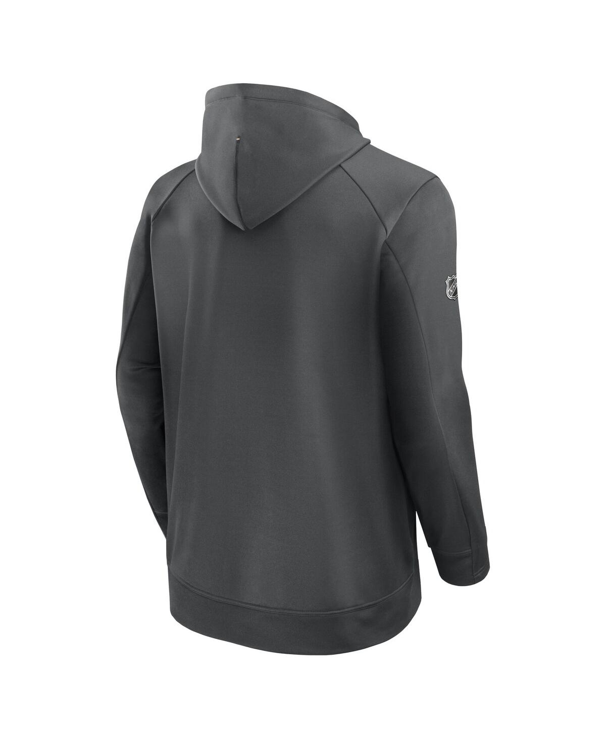 Fanatics Men's Gray Vegas Golden Knights Authentic Pro Rink Fleece Pullover Hoodie In Gray