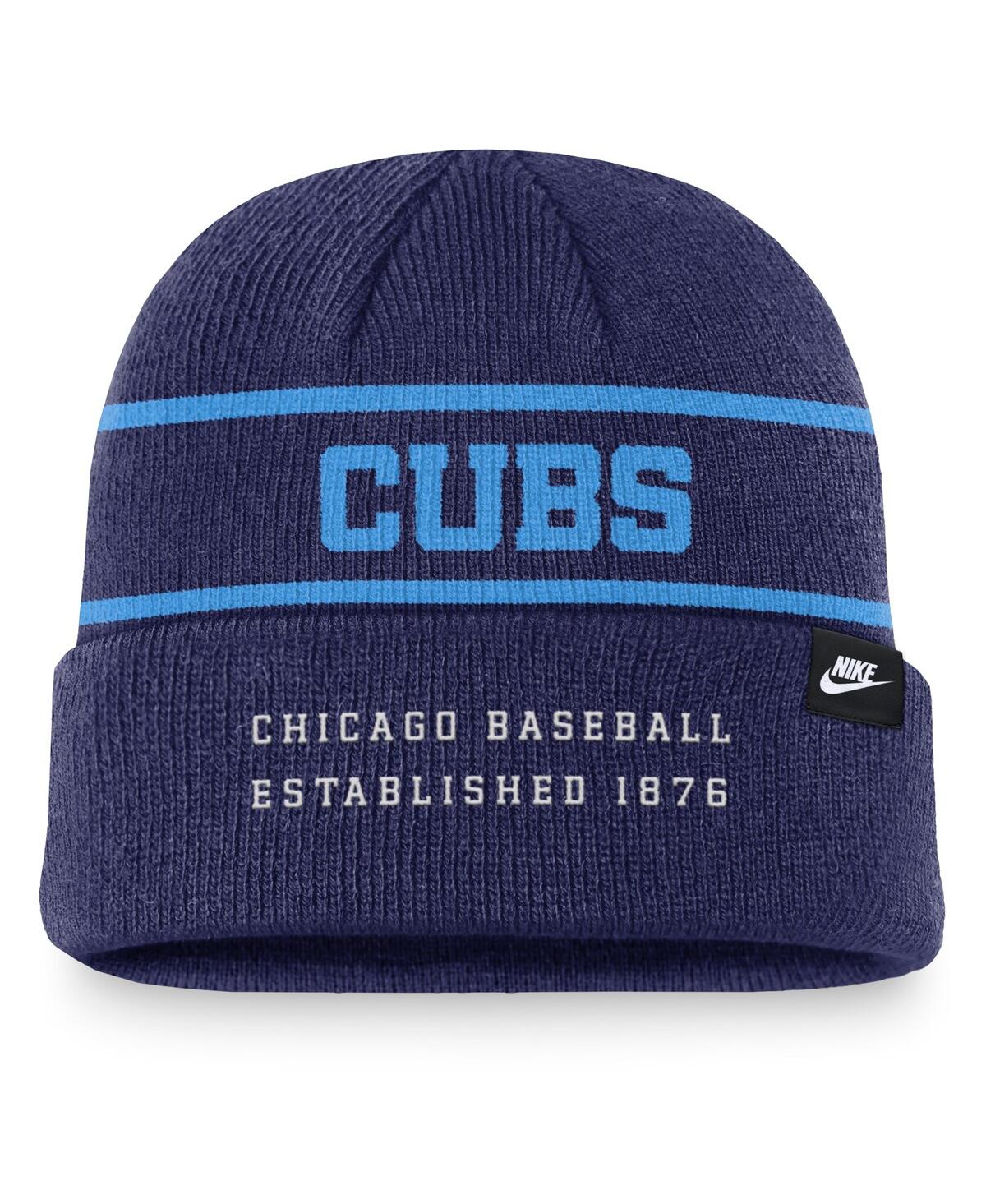 Nike Men's Royal Chicago Cubs Cooperstown Collection Rewind Terra Cuffed Knit Hat In Royal