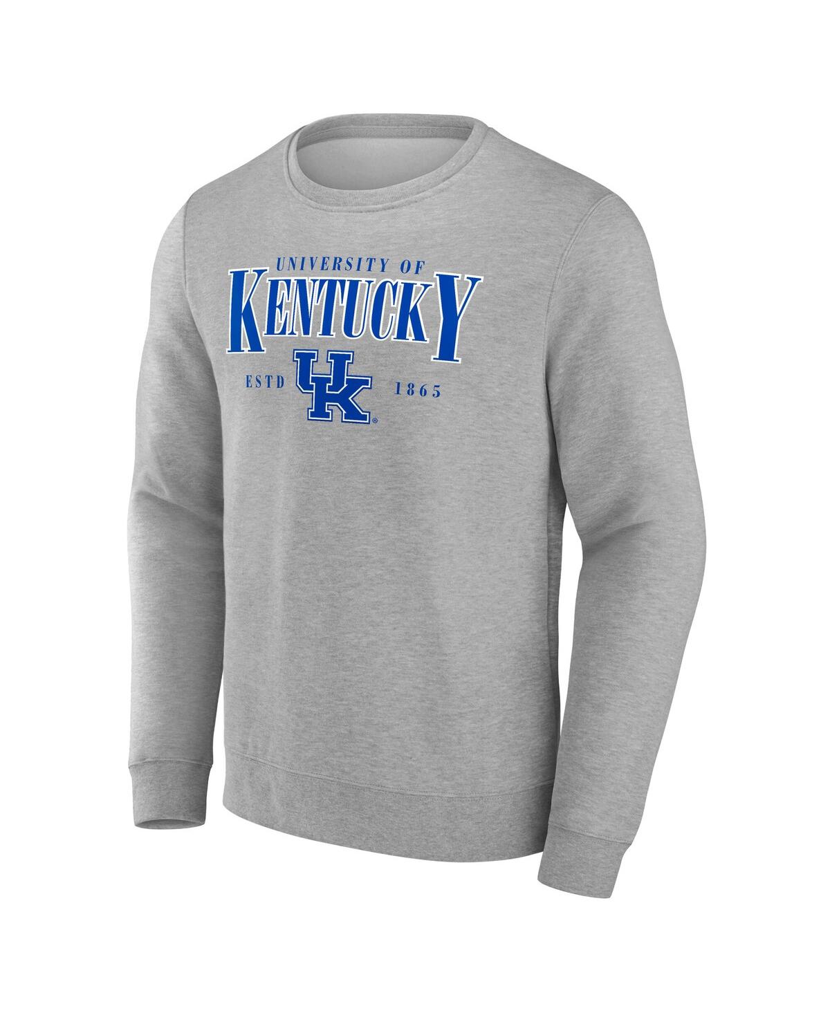 Fanatics Men's Gray Kentucky Wildcats True Classics Act Fast Fleece Pullover Sweatshirt In Gray