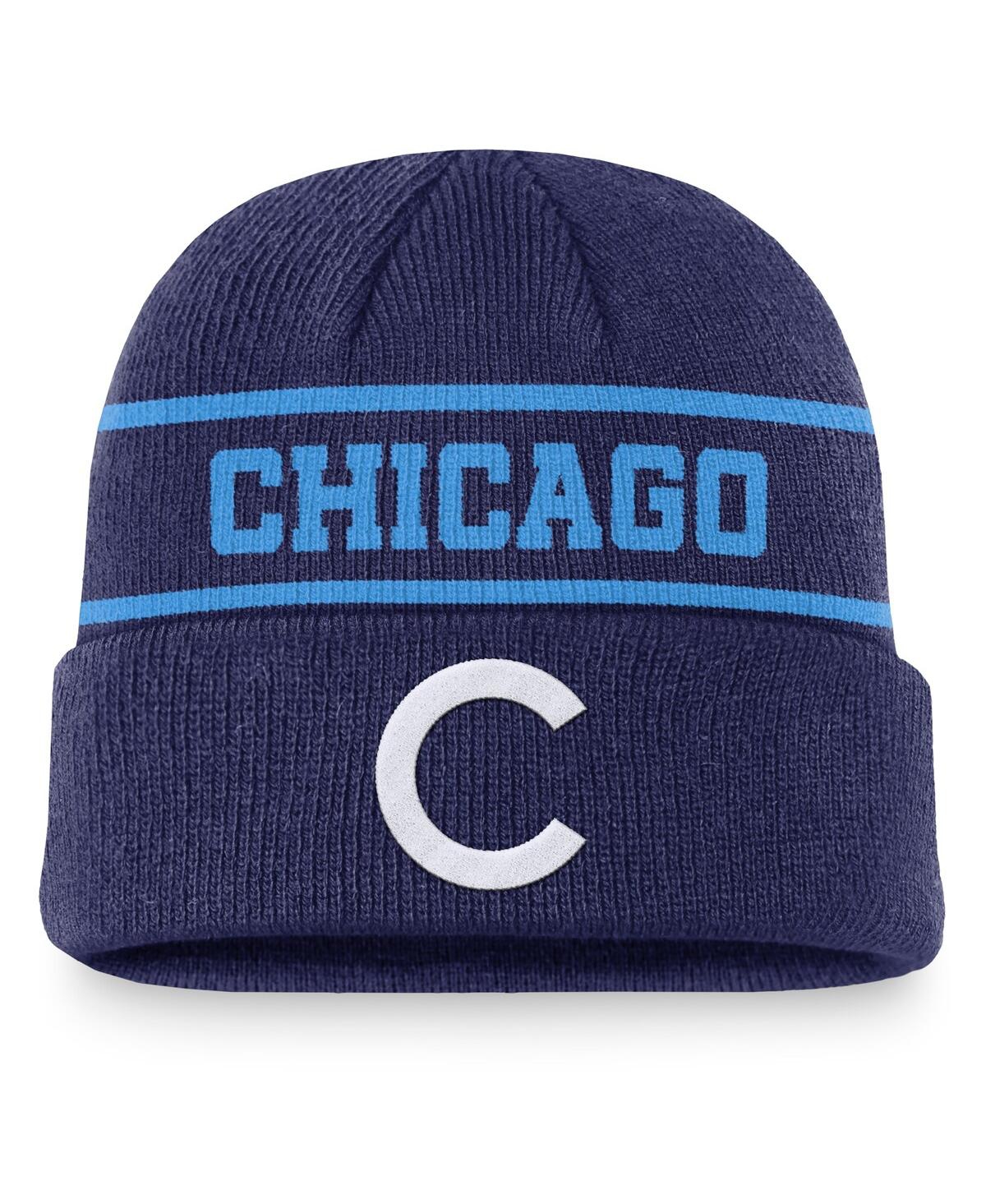 Nike Men's Royal Chicago Cubs Cooperstown Collection Rewind Terra Cuffed Knit Hat In Royal
