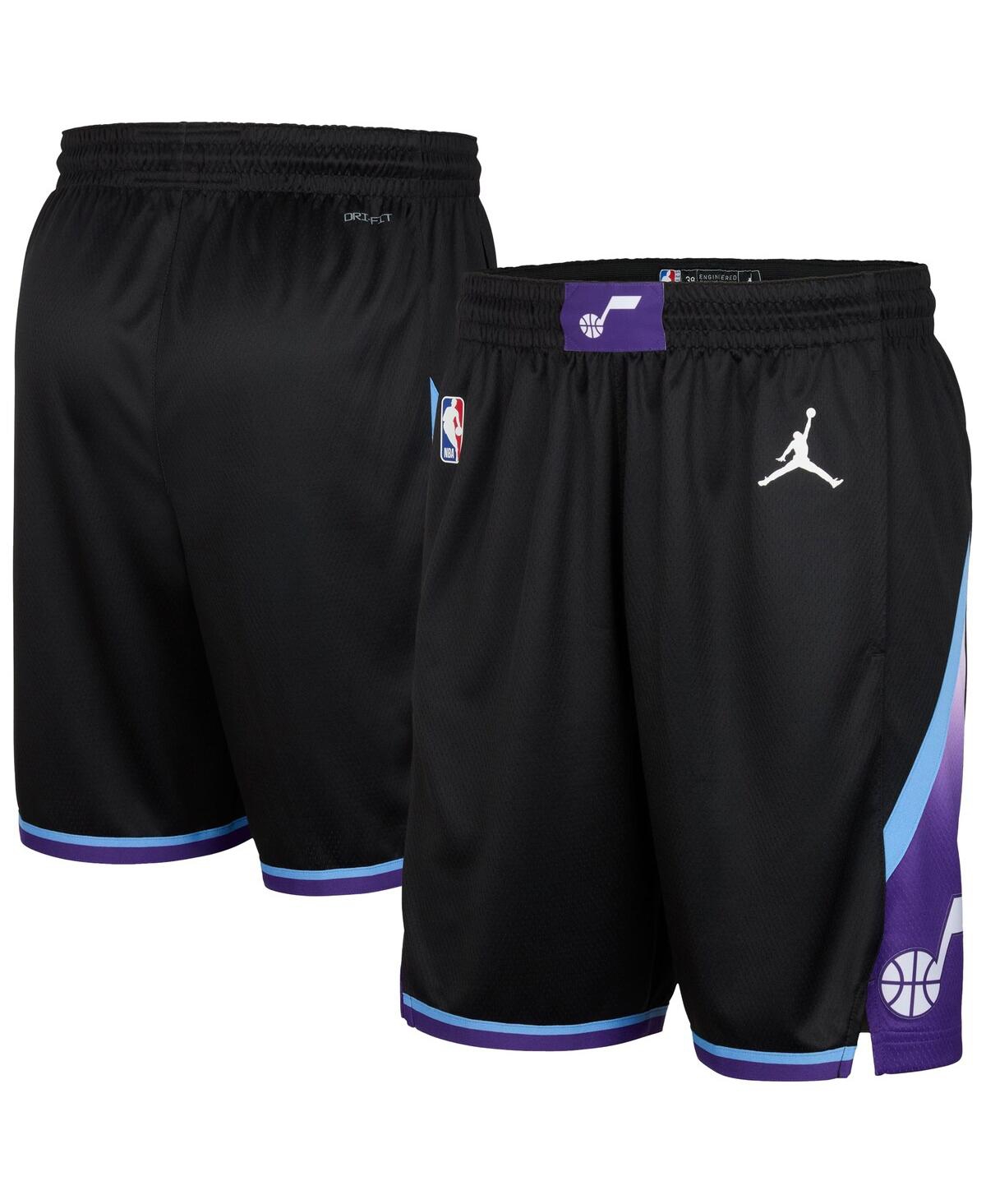 JORDAN MEN'S BLACK UTAH JAZZ STATEMENT EDITION SWINGMAN SHORTS 