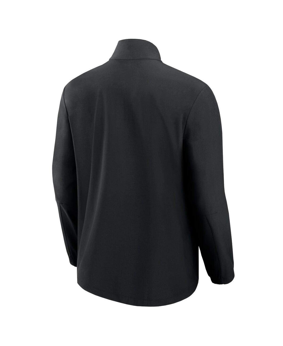 Fanatics Men's Black New York Jets Front Office Woven Full-zip Jacket In Black