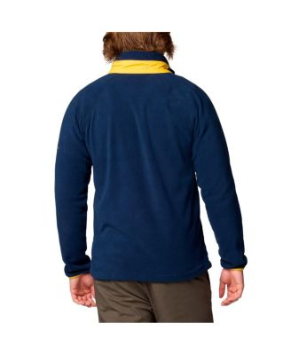 Men's Navy Michigan Wolverines Big Tall Flanker IV Fleece Raglan Full-Zip Jacket