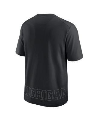 Nike Men's Black Michigan Wolverines Primary Statement Two-Hit Performance T-Shirt