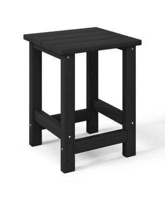 Kids 3-Piece Outdoor HDPE Adirondack Chairs With Square Side Table Set