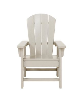 Kids 3-Piece Outdoor HDPE Adirondack Chairs With Square Side Table Set