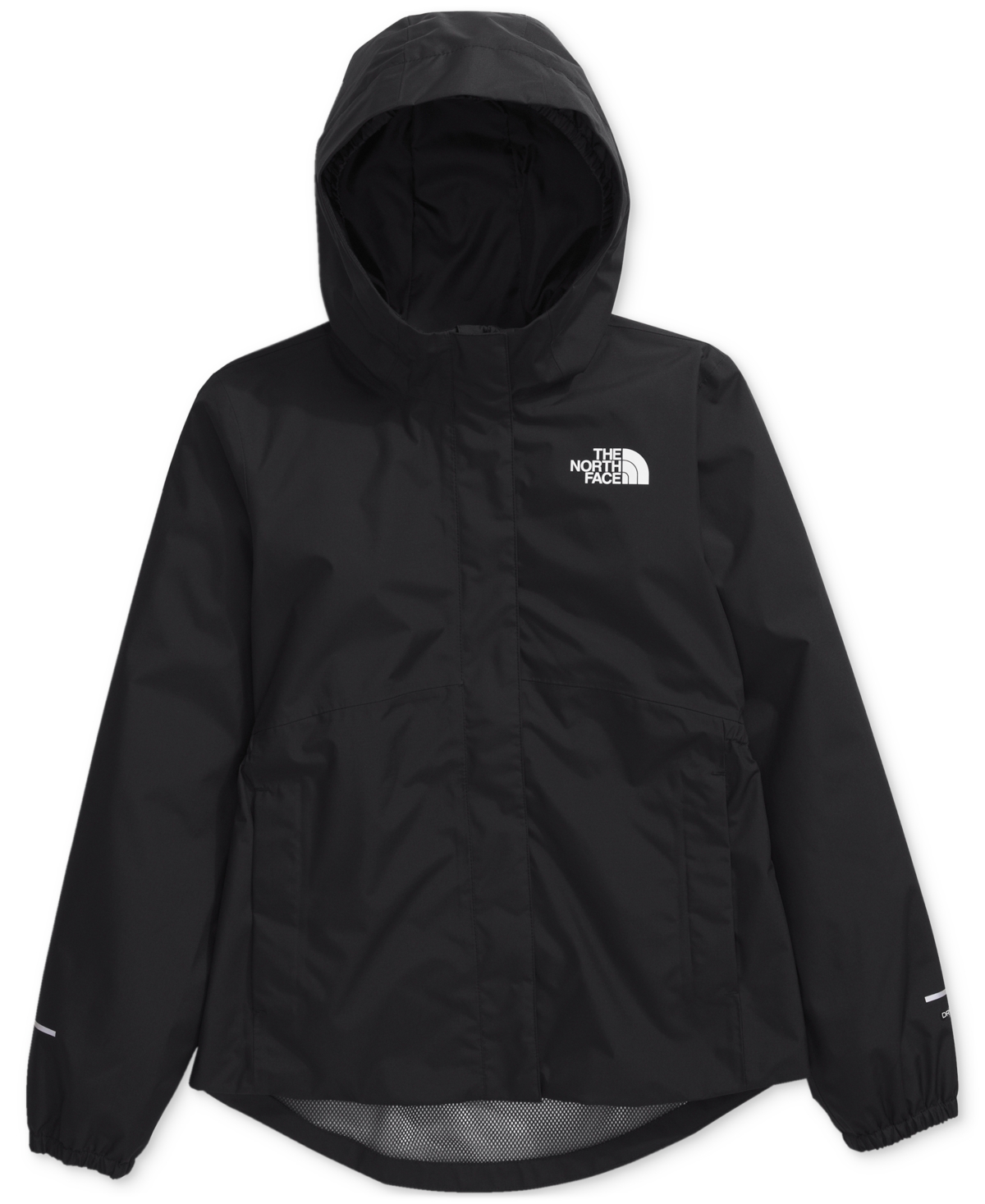 The North Face Big Girls Antora Rain Jacket In Tnf Black
