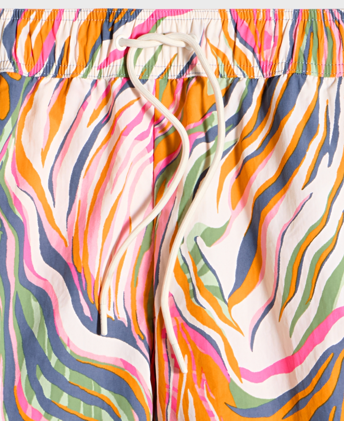 Mode Of One Men's Retro Wave Regular-fit Printed Swim Trunks, Exclusively At Macy's In Blue Asphalt