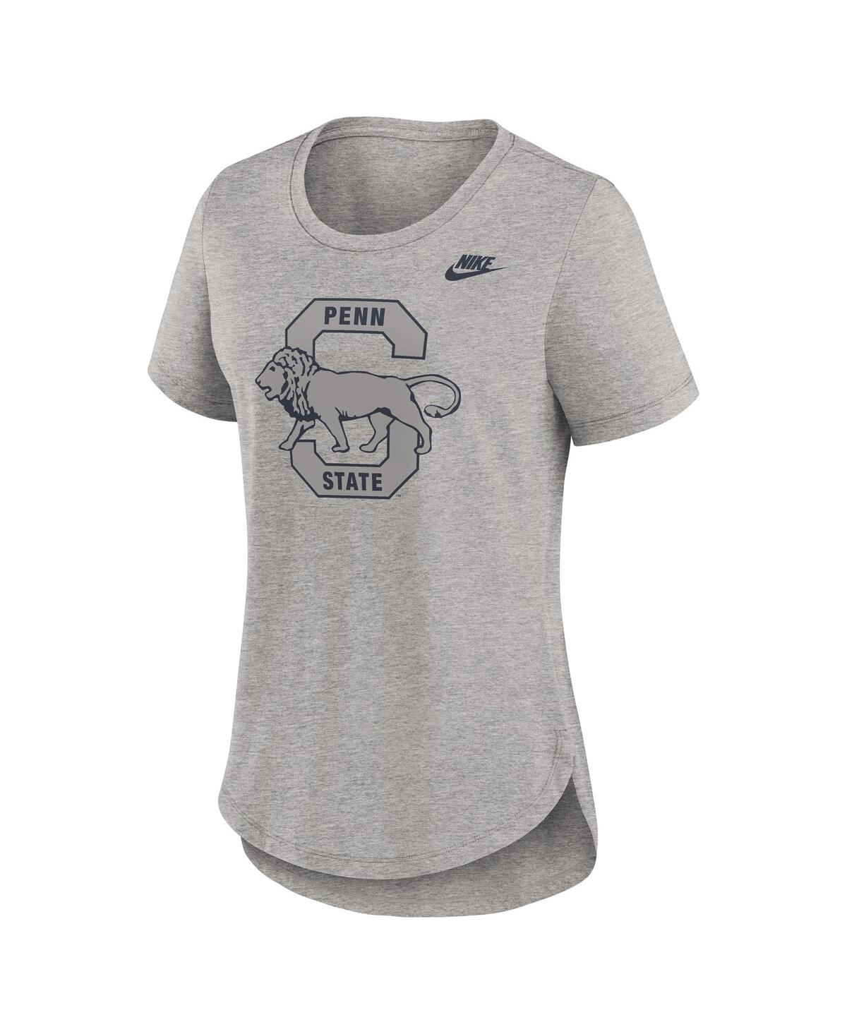 Nike Heather Gray Penn State Nittany Lions Legacy Tri-blend T-shirt In Heather Gray