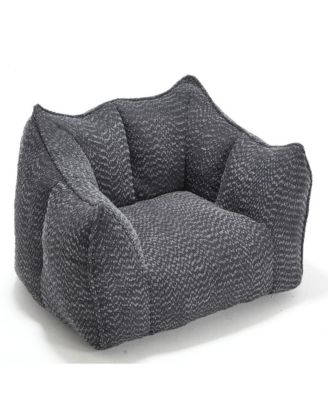 Comfortable Chenille Bean Bag Chair with Armrests for Living Rooms, Bedrooms, Gaming and Watching TV