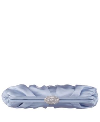 Pleated Frame with Crystal Clasp Clutch