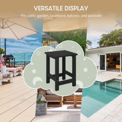 Kids Outdoor Patio Furniture HDPE Adirondack Square Side Table