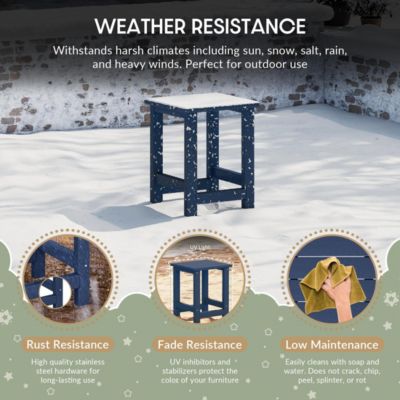 Kids Outdoor Patio Furniture HDPE Adirondack Square Side Table