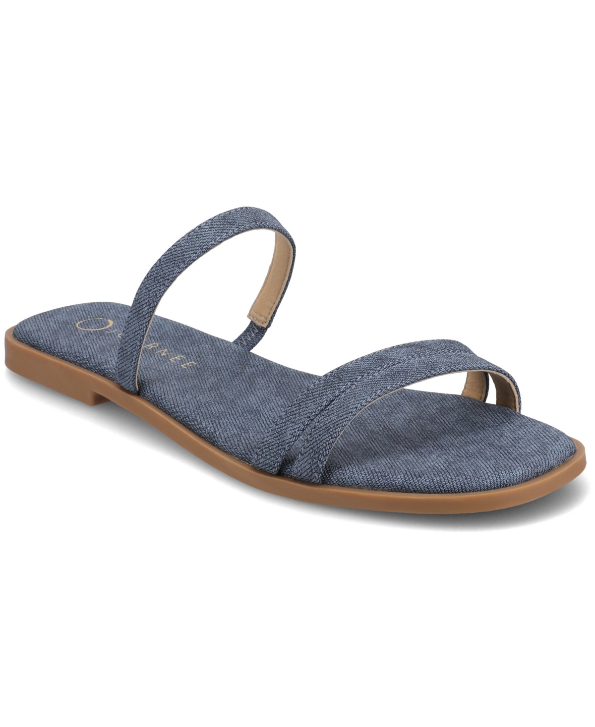 Journee Collection Brisa Slide Sandal In Denim
