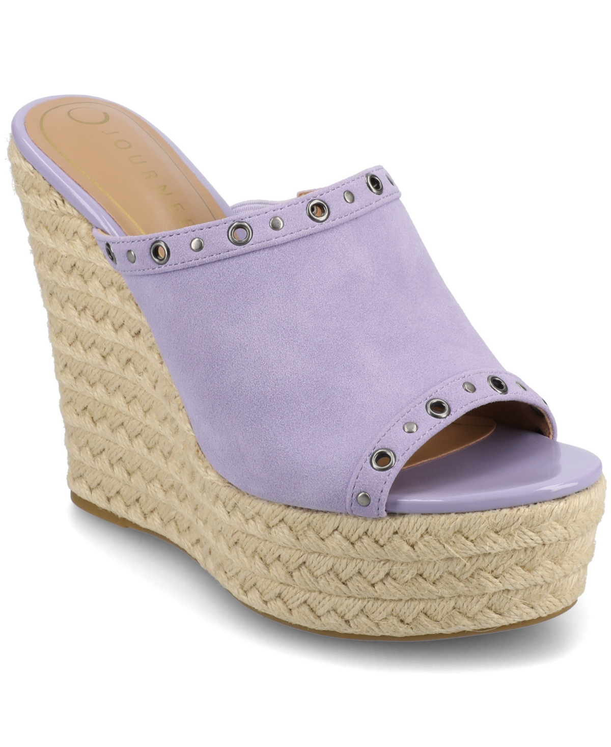 Journee Collection Yari Platform Wedge Espadrille Sandal In Lilac