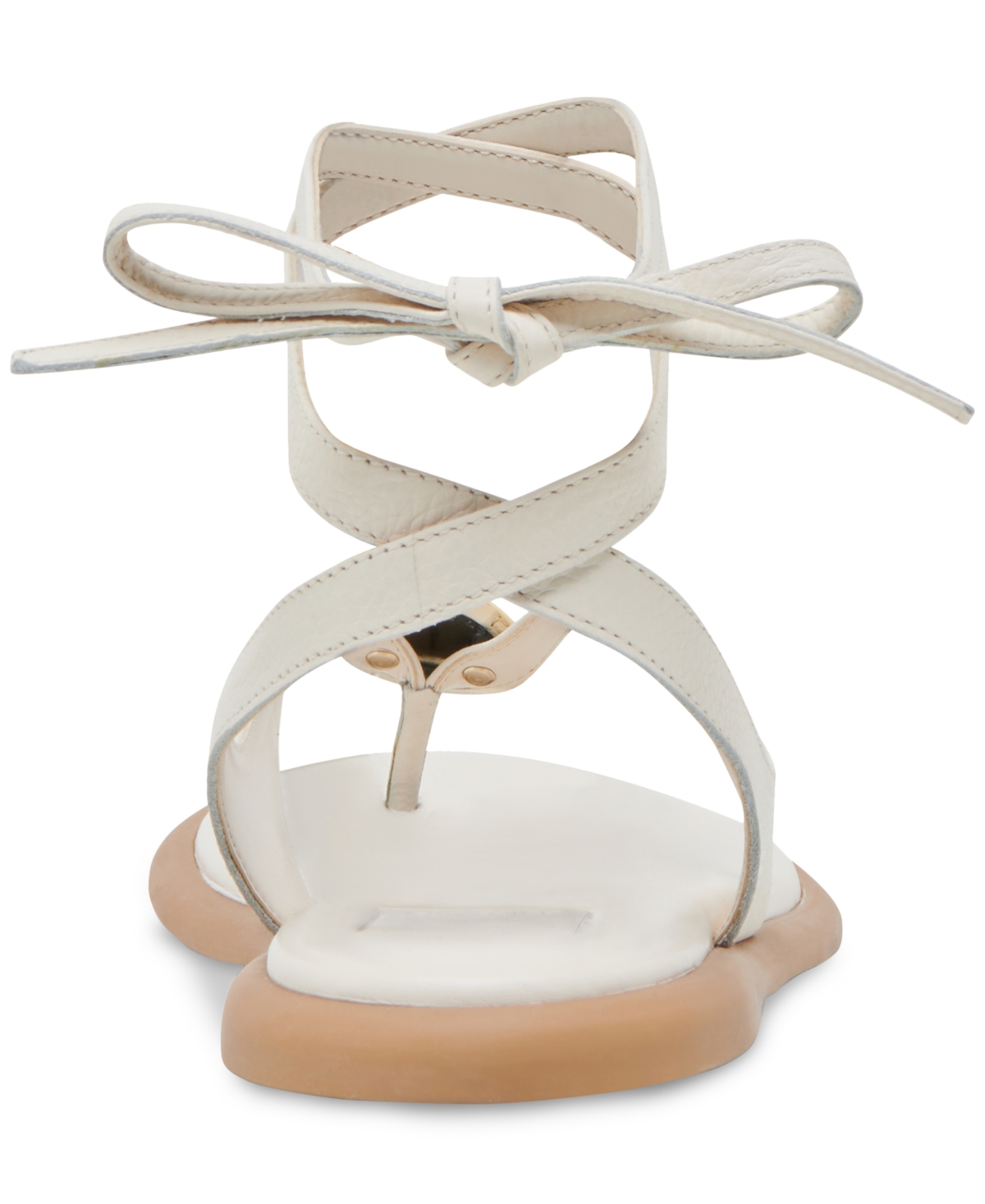 Dolce Vita Judy Ankle Wrap Sandal In Bone Leather