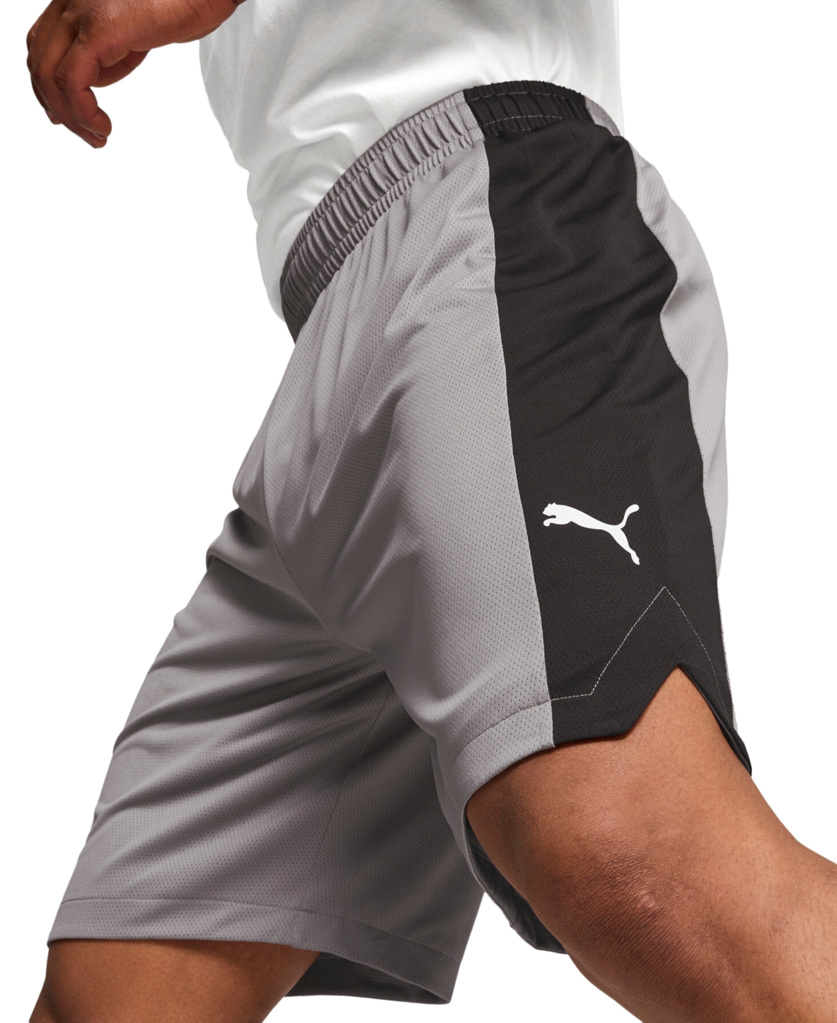 Puma Men's Shot Blocker Shorts In Stormy Slate- Black