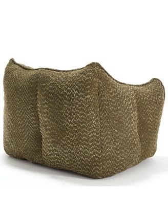 Comfortable Chenille Bean Bag Chair with Armrests for Living Rooms, Bedrooms, Gaming and Watching TV