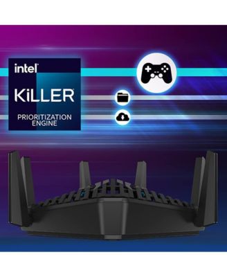 Predator Connect W6 Wi-Fi 6E Gaming Router | Hybrid QoS Compatible with Intel Killer Prioritization Engine | Tri-Band AXE7800 2.4GHz/5GHz/6GHz | Gigabit Router | Lifetime Internet Security