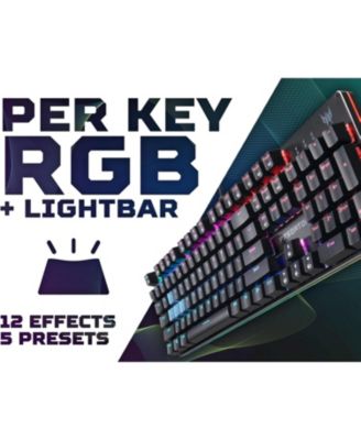 Predator Aethon 303 Wired Gaming Keyboard-Kailh Blue Mechanical Switches|RGB Illuminated Keyboard|12 Backlight Effects|5 Pre-Set Gaming Modes & 3 Sidelight Effects|100% Anti-Ghosting,(Pack of 1)