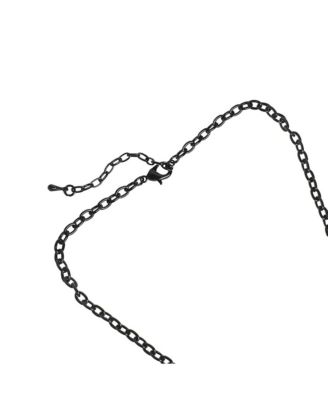 Metallic Dented Stone Necklace