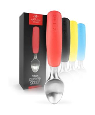 Heavy Duty Ice Cream Scoop - Stainless Steel Ice Cream Scooper With Non-Slip Rubber Grip