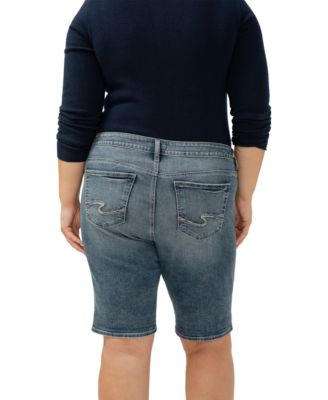 Plus Size Elyse Denim Bermuda Shorts