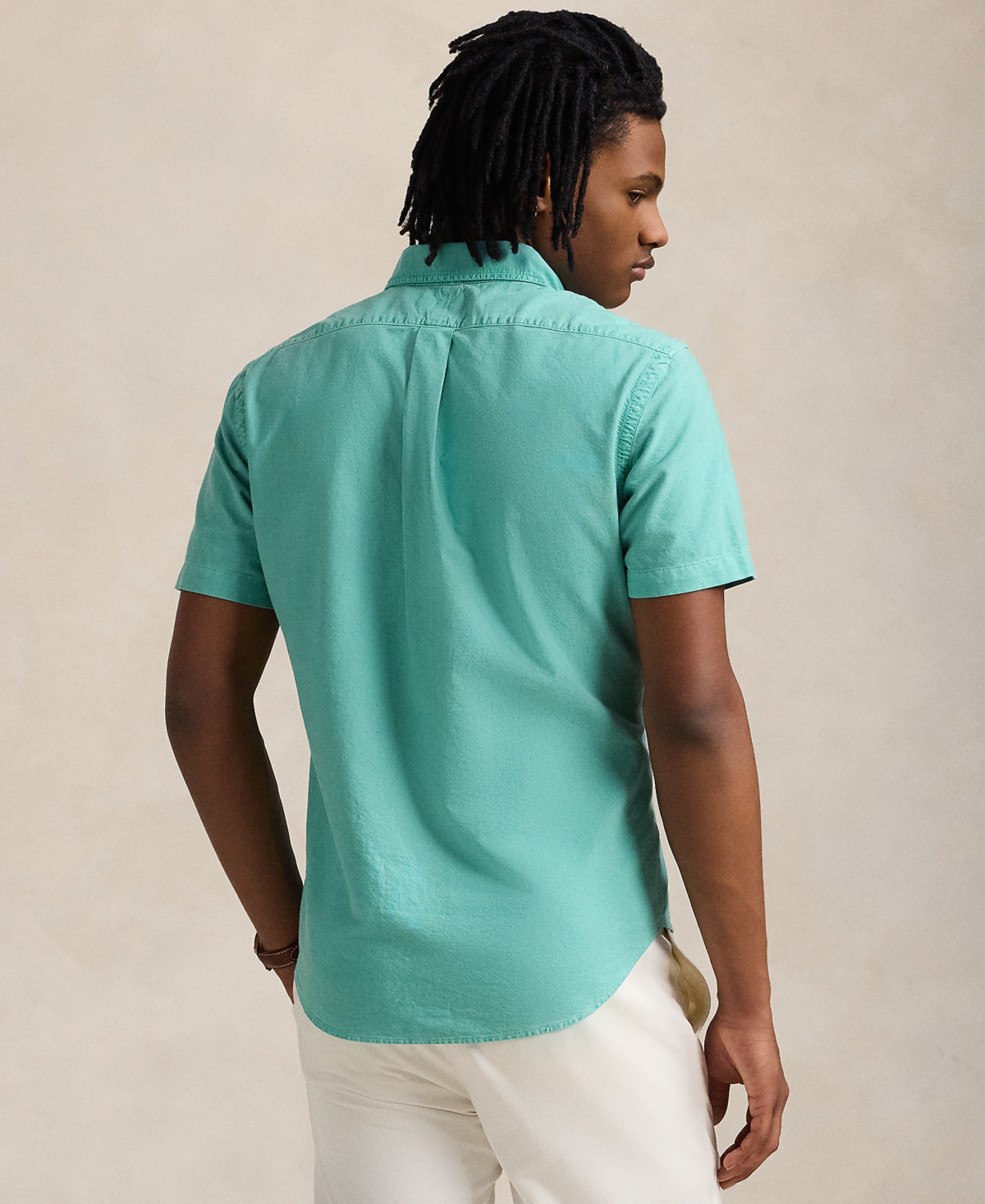 Polo Ralph Lauren Men's Classic Fit Garment-dyed Oxford Shirt In Deep Seafoam