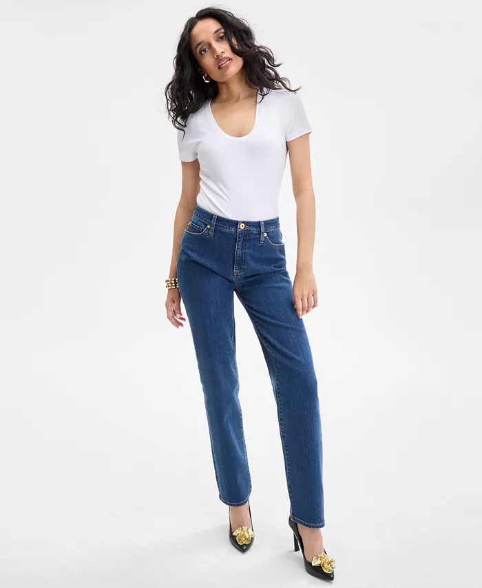 Women's Ribbed Scoop-Neck Top