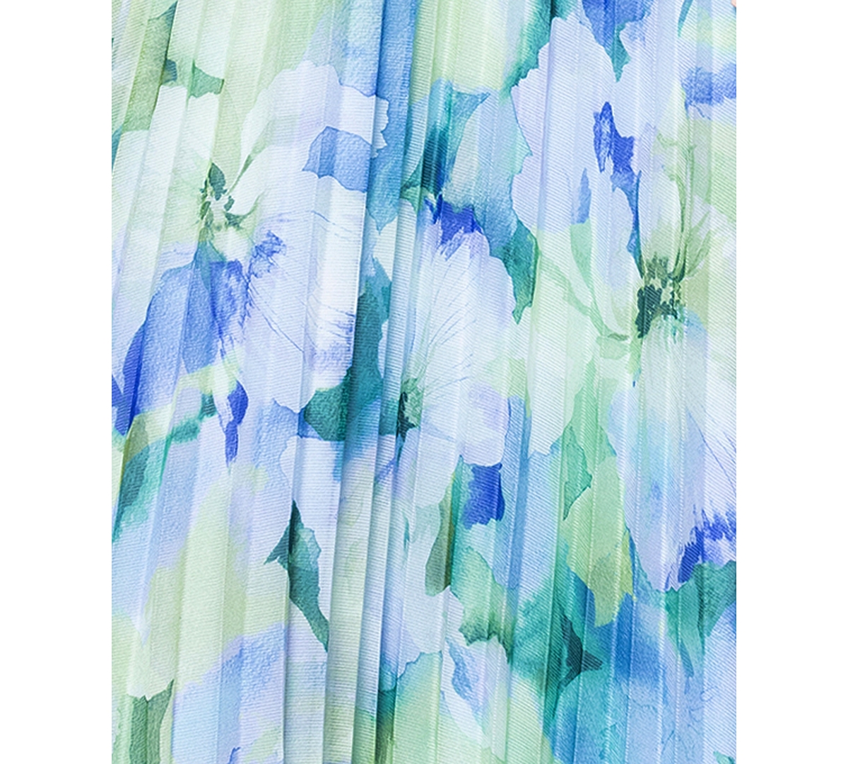 BETSY & ADAM WOMEN'S FLORAL-PRINT PLEATED GOWN 