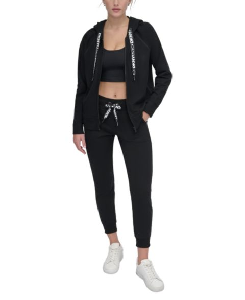 Женские худи DKNY Sport Two-Tone Zip-Front Long-Sleeve