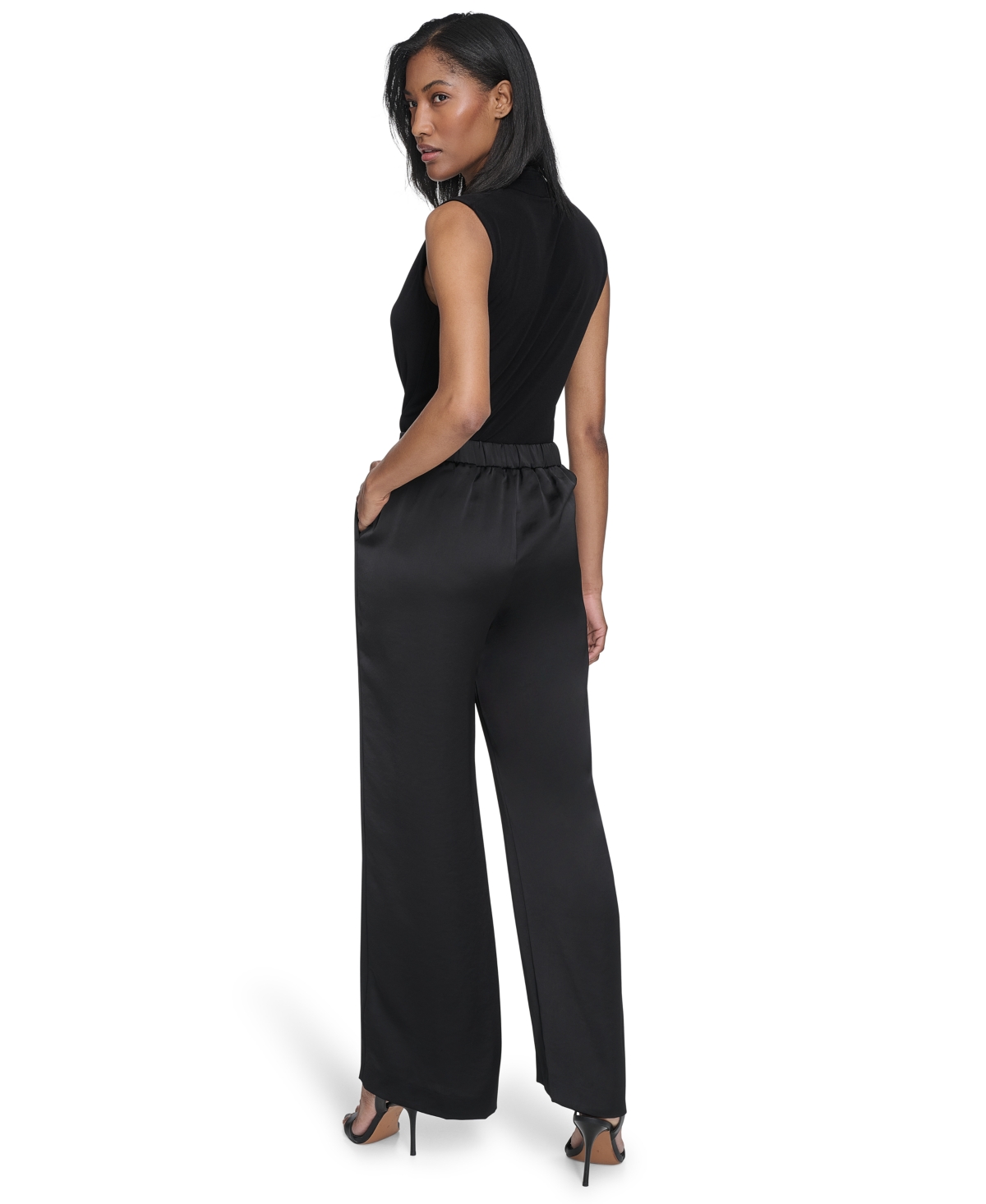 HALSTON WOMEN'S HIGH-RISE WIDE-LEG PULL-ON PANTS 