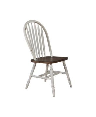 Windsor Side Chair- White- Set of 2 Solids White