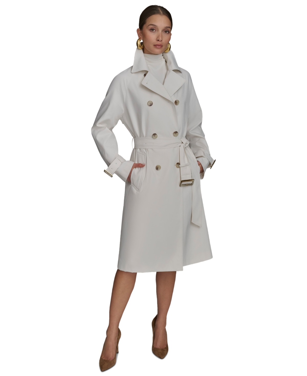 Donna Karan New York Women's Double-Breasted Trench Coat