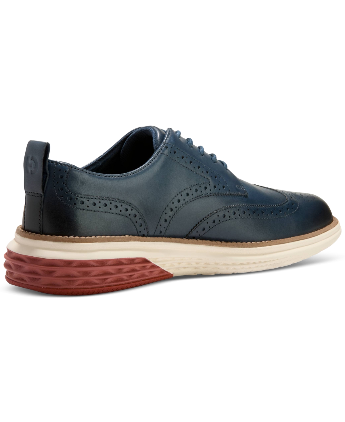 Cole Haan Men's Grand Hurrion Wingtip Oxford Dress Shoe In Big Dipper-picante-ivory