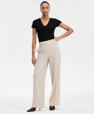 I.N.C. International Concepts - Petite High-Rise Straight-Leg Pants