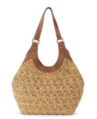 Roma Straw Small Shopper Tote Bag
