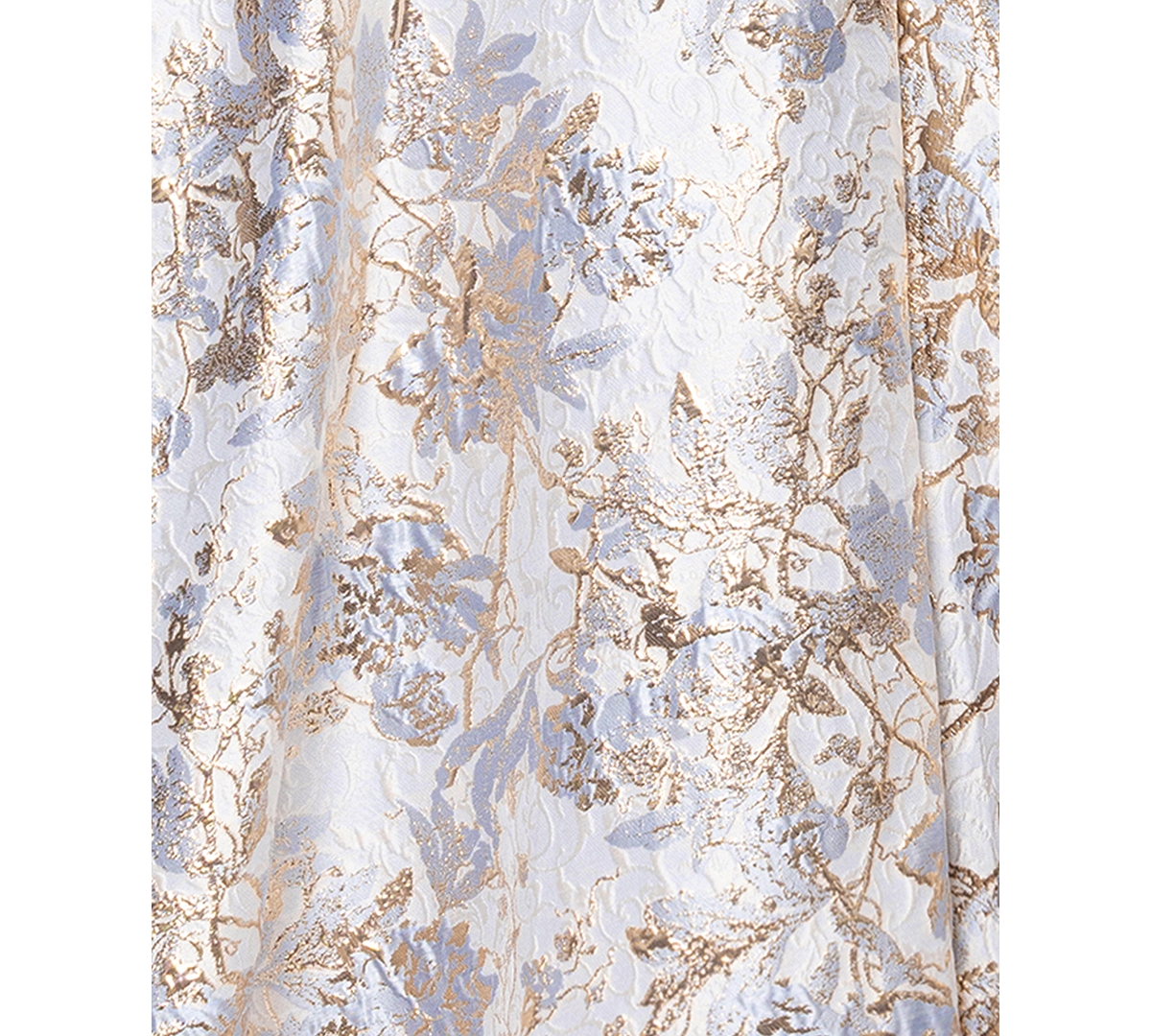 Xscape Plus Size Off-the-shoulder Brocade Ball Gown In Blue,gold