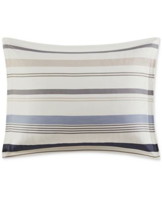 Noah Stripe Reversible Printed 3-Pc. Comforter Sets, Exclusively at Macys