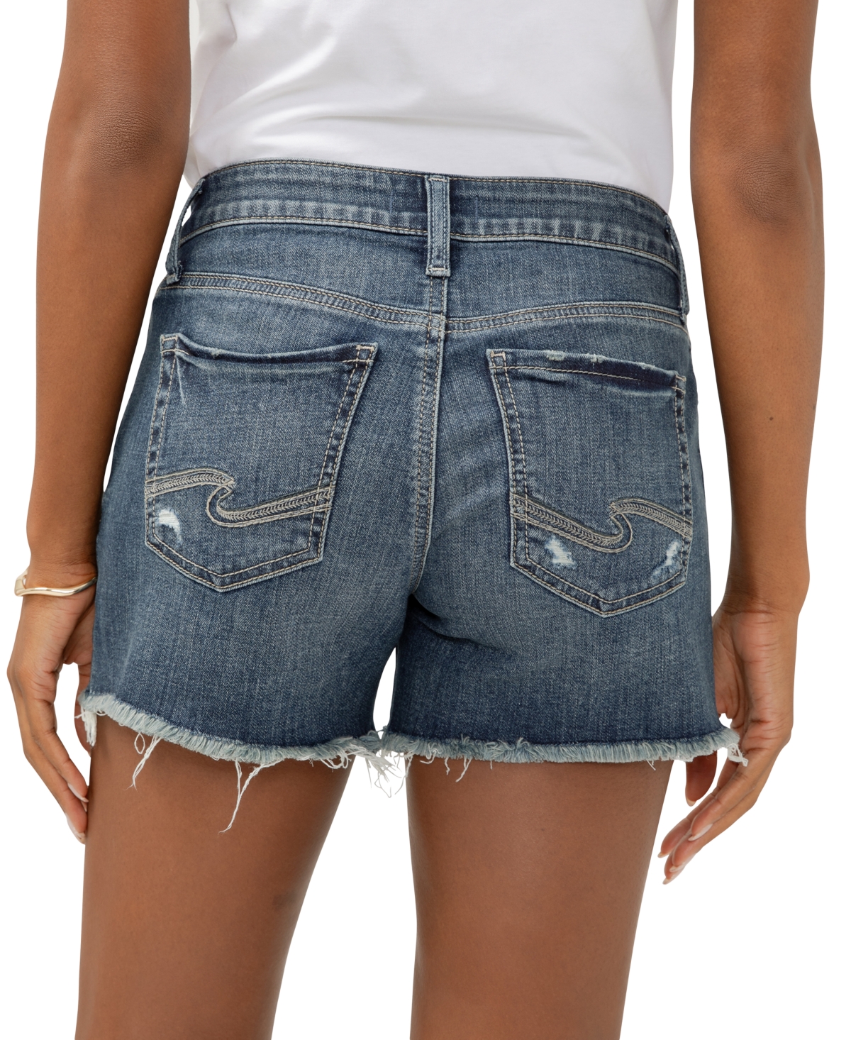 SILVER JEANS CO. WOMEN'S SUKI MID-RISE DENIM SHORTS 