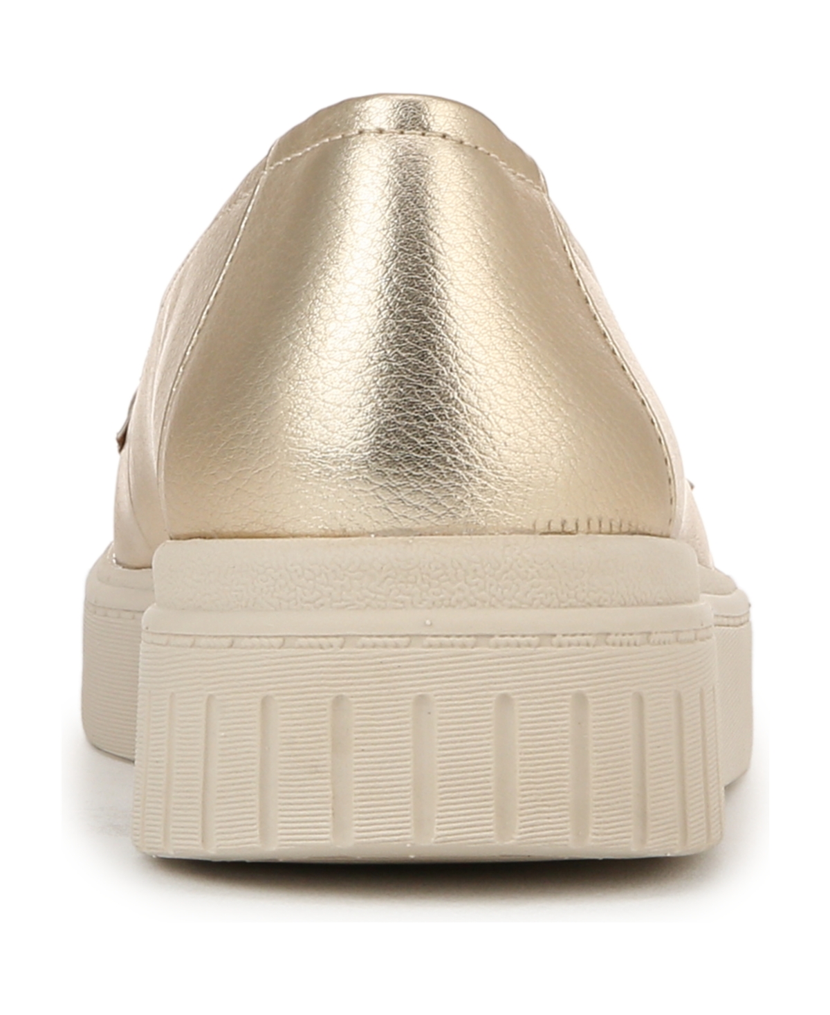 Shop Lifestride Women's Geneva Closed Round Toe Platform Penny Loafers In Gold Faux Leather