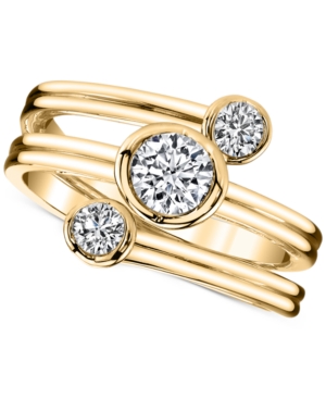 image of Sirena Energy Diamond Three-Row Ring (1/2 ct. t.w.) in 14k Gold